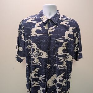 Quiksilver Oceanic Blue and Cream Shirt